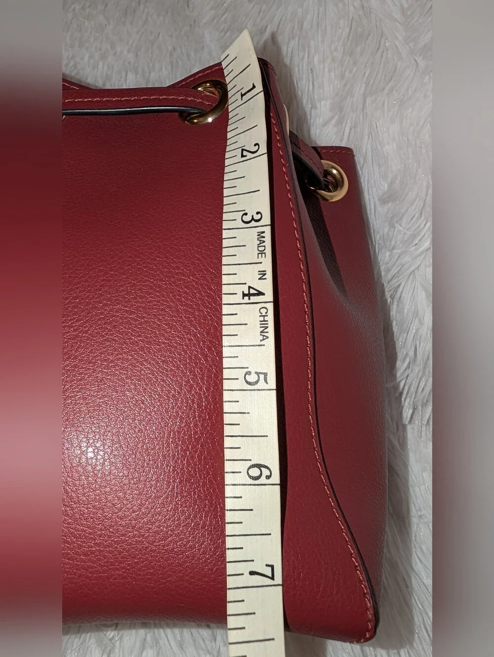 Marc Jacobs The Leather Bucket Bag with Detachable Strap Burgundy EUC - Picture 15 of 15